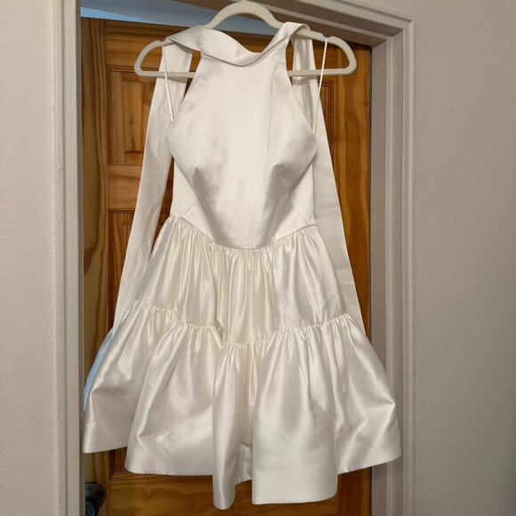 Satin Bridal Mini Dress - Picture 1 of 2